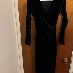 Elegant Black Velvet Dress